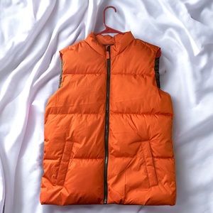 Orange Old Navy Puffer Vest